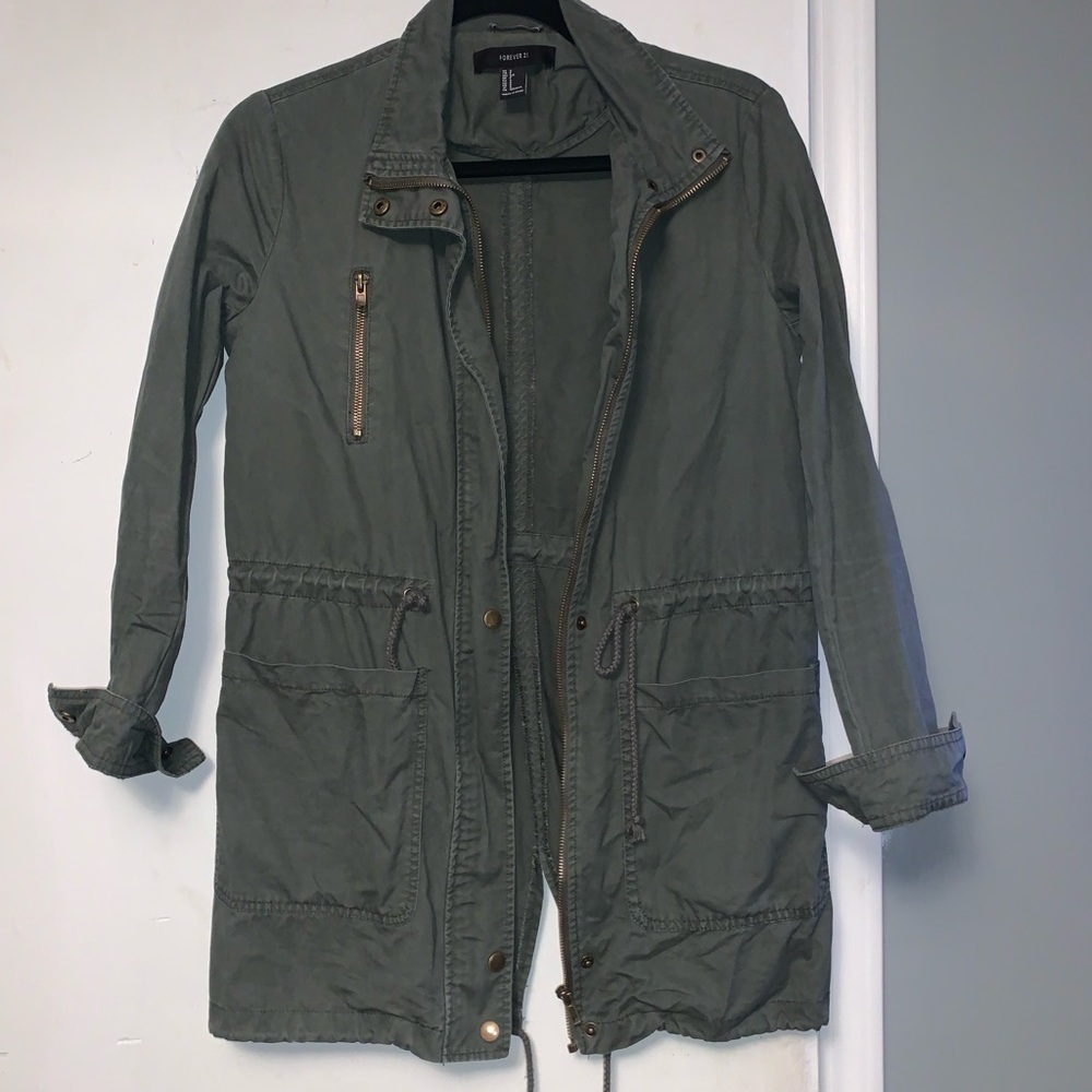 Green utility jacket